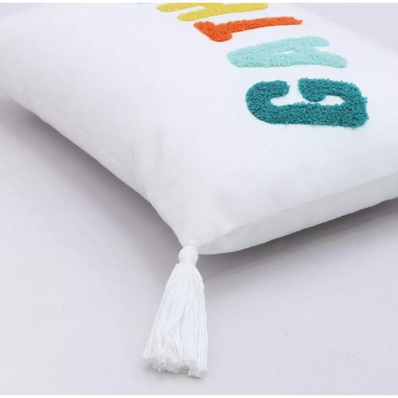 Gather Decorative Pillow – Colorful Fall Accent Cushion with Tassels - Picture 2 of 4